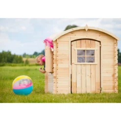Casetta per Bambini Timbela in Legno Assemblabile da Esterno e Giardino