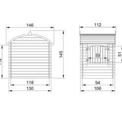 Casetta per Bambini Timbela in Legno Assemblabile da Esterno e Giardino