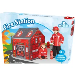 Casetta Tenda da Gioco per Bambini Stazione dei Pompieri per Cameretta