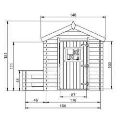 Casetta Timbela per Bambini in Legno Grande con Finestre da Giardino