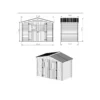 Casetta 3x1.85 in Legno 20 mm Block House da Giardino Porta Attrezzi Rimessa