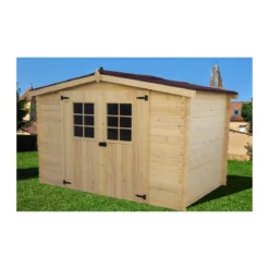 Casetta 3x1.85 in Legno 20 mm Block House da Giardino Porta Attrezzi Rimessa