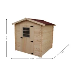 Casetta 2x2 in Legno 28 mm da Giardino Esterno per Attrezzi Blockhouse Rimessa