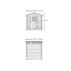 Casetta 2x2 in Legno 20 mm da Giardino Esterno per Attrezzi Blockhouse Rimessa
