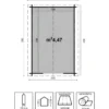 Casetta 2x2.5 in Legno 19 mm da Giardino Armadio Esterno Porta Attrezzi Blockhouse