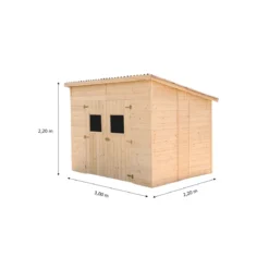 Casetta 2.8x2 in Legno Pannelli 16 mm Senza Pavimento Attrezzi Rimessa Giardino