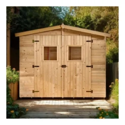 Casetta 2.4x1.6 in Legno Pannelli 16 mm con Pavimento Interno Attrezzi Giardino