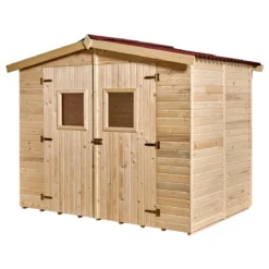 Casetta 2.4x1.6 in Legno Pannelli 16 mm con Pavimento Interno Attrezzi Giardino