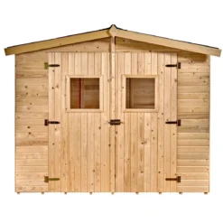 Casetta 2.4x1.6 in Legno Pannelli 16 mm con Pavimento Interno Attrezzi Giardino