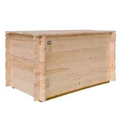 Cassapanca Baule in Legno 130 cm Contenitore Multiuso con Coperchio
