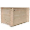 Cassapanca Contenitore Baule in Legno 100 cm Multiuso con Coperchio