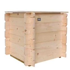 Cassapanca in Legno 60x60 Contenitore Baule Multiuso con Coperchio