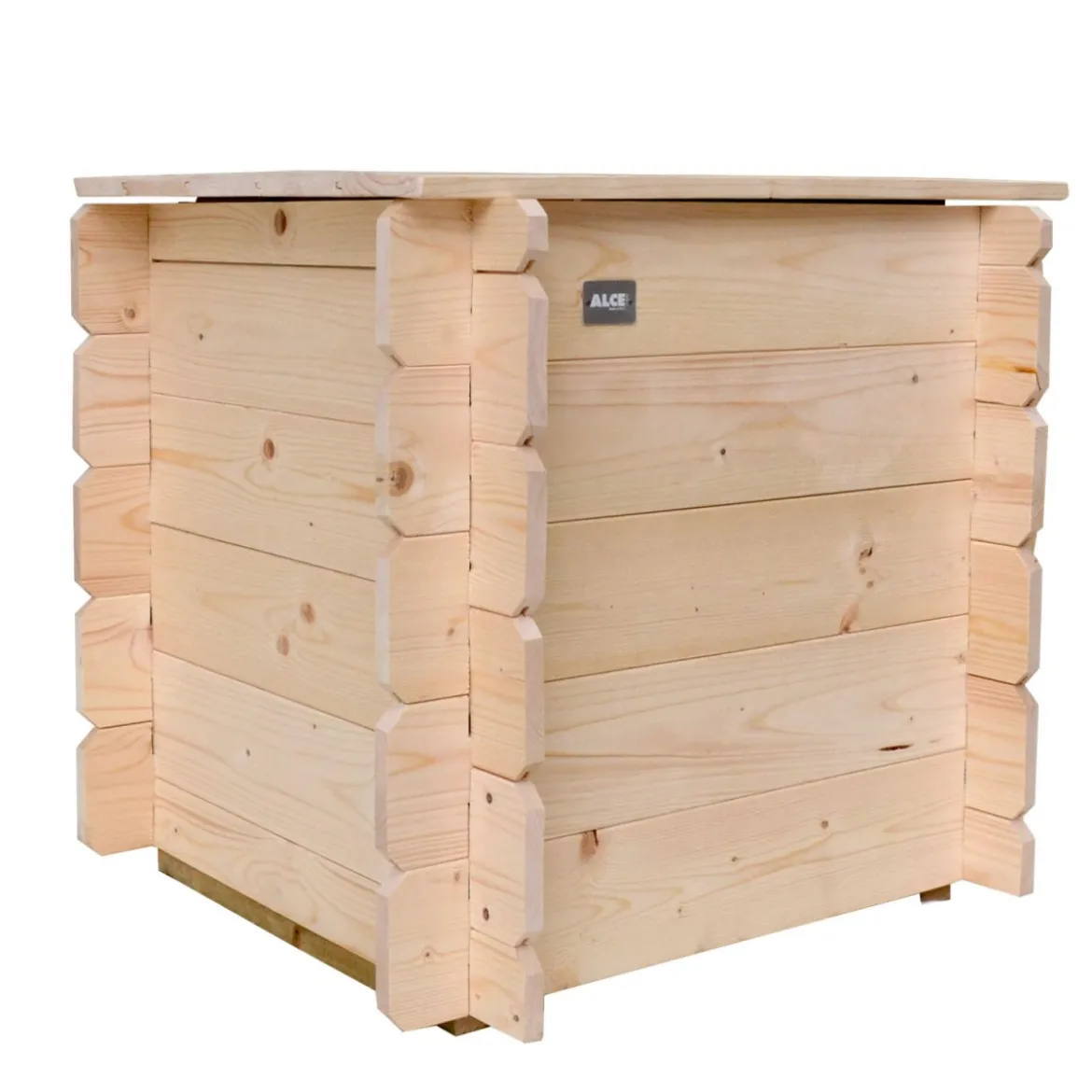 Cassapanca in Legno 60x60 Contenitore Baule Multiuso con Coperchio