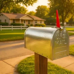 Cassetta Lettere Alluminio da Esterno Frontale Apribile Stile Americano