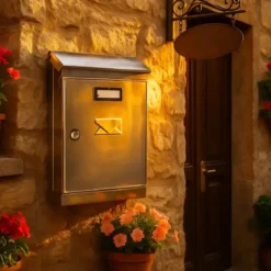 Cassetta Lettere Inox Esterno Tetto Apribile Frontale Multifunzione
