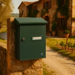 Cassetta Postale da Esterno Grigio Acciaio Zincato con Tetto Apribile