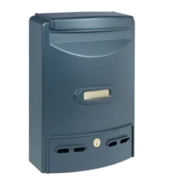 Cassetta Postale da Esterno in Alluminio Grigio con Serratura Sicura