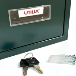 Cassetta Postale in Acciaio Verde con Serratura a Cilindro Esterno