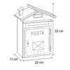 Cassetta Postale in Ferro Battuto Nero da Esterno Modello Casetta