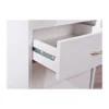 Cassettiera 4 Cassetti Bianco con Ruote da Scrivania Comodino Ufficio Cameretta