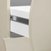 Cassettiera 4 Cassetti Madia in Legno Beige Cachemire Camera Ingresso