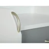 Cassettiera da Scrivania 4 Cassetti Bianco Grigio Ruote Scrivania