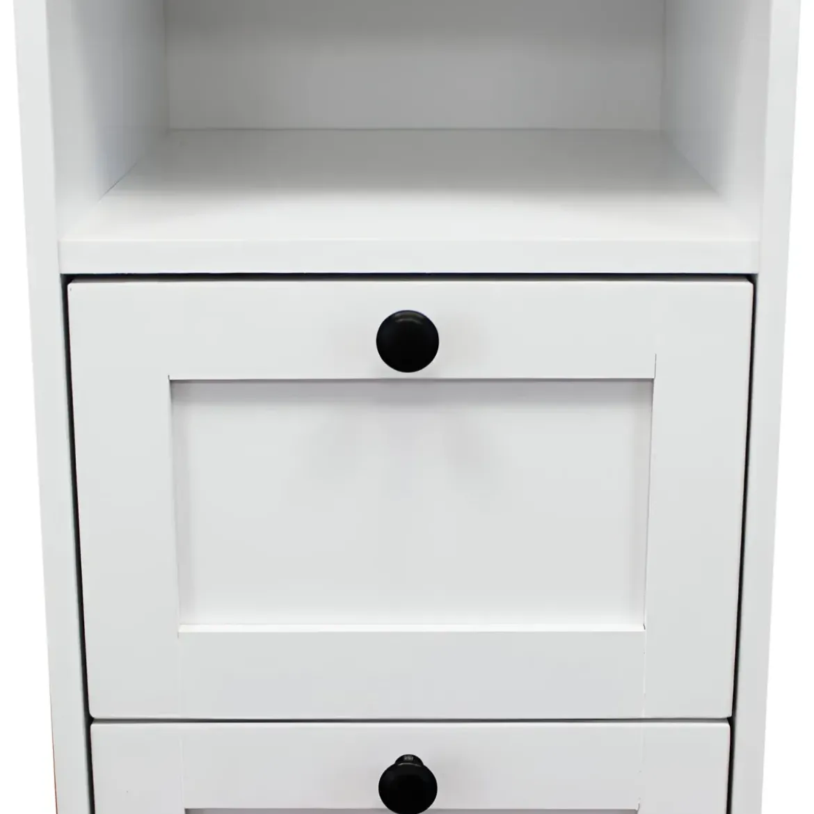 Cassettiera in Legno Bianco Slim 3 Cassetti 1 Ripiano Salvaspazio