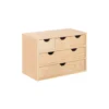 Cassettiera in Legno Mini 6 Cassetti 40X20X28 cm Multiuso