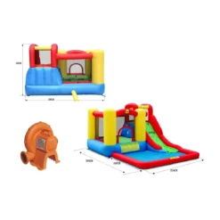 Castello Gonfiabile Acquatico Scivolo Vasca Saltarello Giochi Acqua con Motore