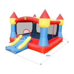Castello Gonfiabile Gigante Scivolo Gioco Bambini Tappeto Saltarello Medioevo