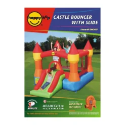 Castello Gonfiabile Incantato Magico Scivolo Bambini Saltarello Pompa Elettrica