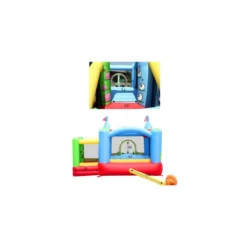 Castello Gonfiabile per Bambini con Motore Saltarello Scivolo Palline