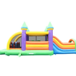 Castello Gonfiabile per Bambini Professionale con Scivolo e Ostacoli