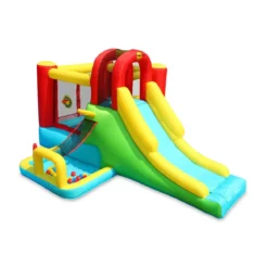 Castello Gonfiabile Scivolo per Bambini Gioco Vasca Palline Giardino Saltarello