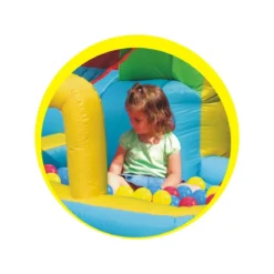 Castello Gonfiabile Scivolo per Bambini Gioco Vasca Palline Giardino Saltarello