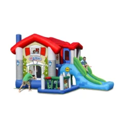 Castello Gonfiabile Scivolo per Bambini Big House Gioco Vasca Palline Saltarello