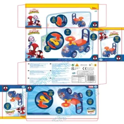 Cavalcabile Bambini Spiderman Marvel Portaoggetti Telefono Giocattolo