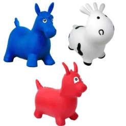 Cavalcabile Gonfiabile Mucca Cavallo Drago Gioco per Bambini Primi Passi Bimbi