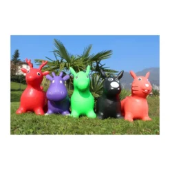 Cavalcabile Gonfiabile Puppy Animaletto Gomma Saltarello Giochi Bimbi No Pompa