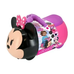 Cavalcabile per Bambini Minnie Rosa con Suoni Luci e Vano Portaoggetti