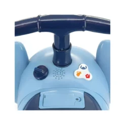 Cavalcabile per Bambini Stitch Celeste con Luci Suoni Ruota Piroettante