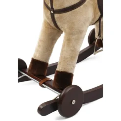 Cavallo a Dondolo per Bambini Giocattolo Cavalcabile con Ruote 2+