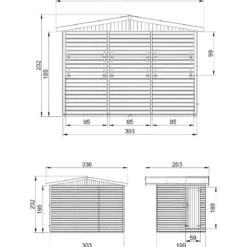 Chiosco con 3 Finestre Casetta in Legno 3x2 a Pannelli da Spiaggia Bar