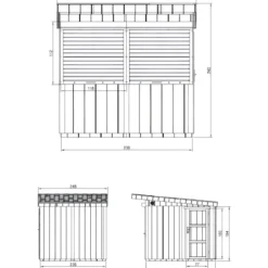 Chiosco in Legno Grezzo 2x2 m a Pannelli LP SmartSide Mercatini Fiere