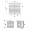Chiosco in Legno 2x2 Bar da Spiaggia Giardino Casetta Finestra Basculante