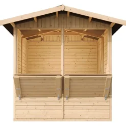 Chiosco in Legno 2x2 Bar da Spiaggia Giardino Casetta Finestra Basculante