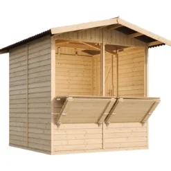 Chiosco in Legno 2x2 Bar da Spiaggia Giardino Casetta Finestra Basculante