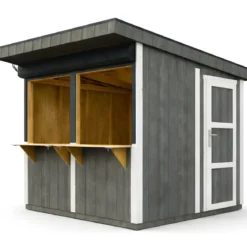 Chiosco in Legno 2x2 m Grigio Scuro a Pannelli LP SmartSide Mercatini