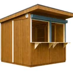 Chiosco in Legno 2x2 m Marrone a Pannelli LP SmartSide Mercatini Fiere