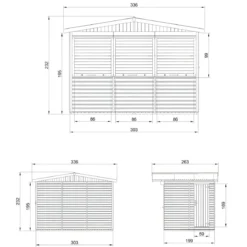 Chiosco in Legno 3x2 m Mercatini Fiere Bar a Pannelli in Pino Nordico